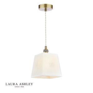 laura ashley porcelain pendant cream and antique brass - Stillorgan Decor