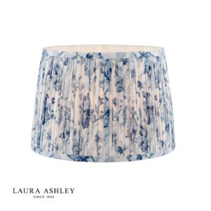 laura ashley adwick lamp shade trail blue cotton tapered drum shade 30cm/12 inch - Stillorgan Decor