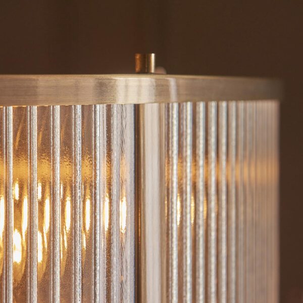 timeless classic 8 light ribbed pendant antique brass - Stillorgan Decor