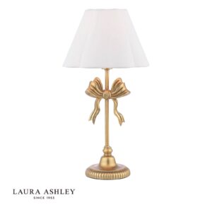 laura ashley Larkfield galda lampa antīka zelta krāsā ar abažūru - Stillorgan Decor