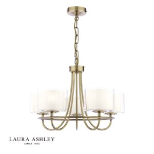 laura ashley Southwell 5 vieglmetāla kulons ar antīka misiņa un opāla stikla apdari - Stillorgan Decor