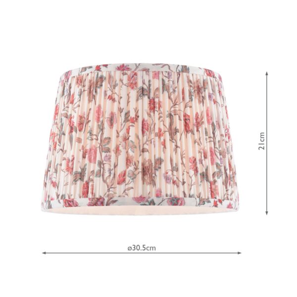 laura ashley lingmell trail cream cotton tapered drum lamp shade 30cm/12 inch - Stillorgan Decor