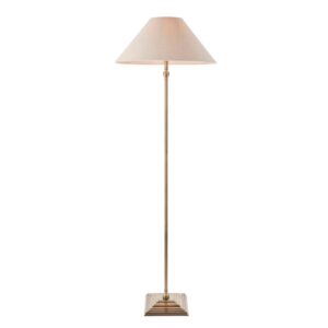 elegantní stojací lampa s povrchovou úpravou z antické mosazi a zúženým stínidlem - Stillorgan Decor