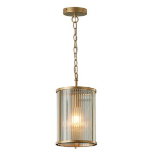 elegáns szalagüveg mennyezeti függeszték antik sárgaréz - Stillorgan Decor